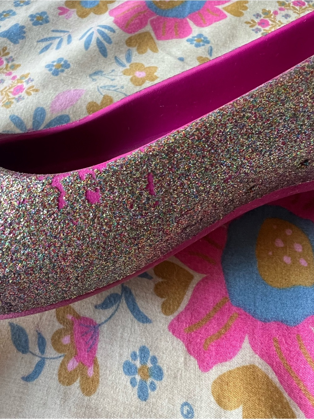CROCS Glitter Ballet Flats - Size 8 - Picture 4 of 6